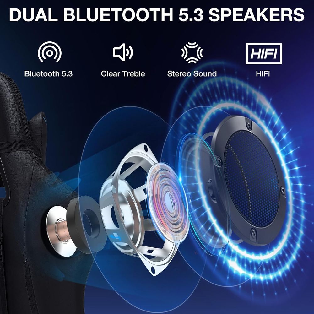 RGB Gaming Chair with Bluetoot - Bluetooth Speaker recension och pris