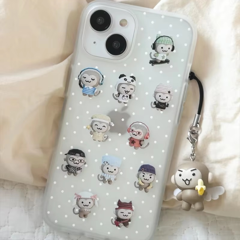 Simple Kawaii Monkey White Pol - Usb Charger recension och pris